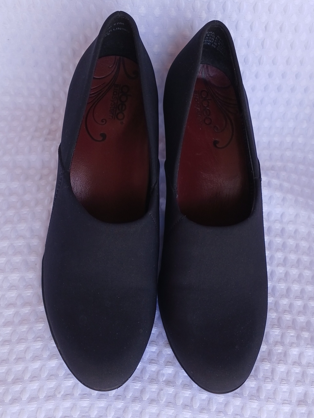 Abeo Biosystems Vera  Black Slip-On Comfort Heels Sz. 8